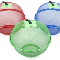 Mesh Metal Fruit Bowl Plastic Fruit & Vegetable Basket-image-11