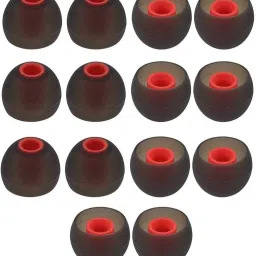 BBS PRO Red Grey 14 pcs Earbuds Rubber earphone tips replacement headphone cushion In The Ear Headphone Cushion-image-8