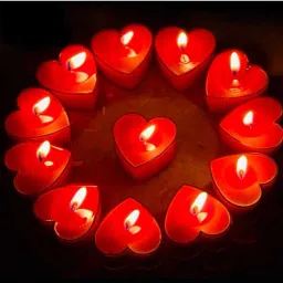 Romantic Love Heart Shaped Floating Candle for Home Decorations Birthday Party Candle-12