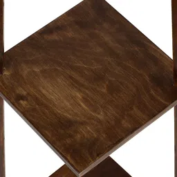 SANDED EDGE Brown Lamp With 3 Tier Shelf Space With Spherical Shape Shade image 2