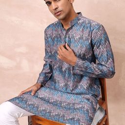 HERE&NOW Abstract Printed Jacquard Straight Kurta-picture-36