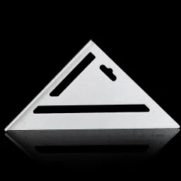 kmils Aluminum Alloy Double Side 90 Degree Right Angle Triangle Scale Ruler with Metric Inch Measurement Hand Tool | Set Square Tri-Square image 5