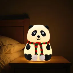 new Panda Night Light for Kids -Soft Silicone Rechargeable Lamp with Tap Control - 15 cm-picture-16