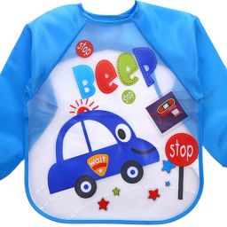 Quick Dry and Waterproof Full Sleeved Washable Waterproof Bib/Apron for Baby & Kids-11