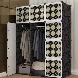 12-Door 12-Shelf Plastic kids Collapsible Cupboard PC Collapsible Wardrobe-22
