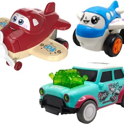 vaniha Unbreakable Four-Wheel Drive Friction Powered Diecast Toy Set-D175-picture-4