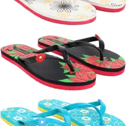 Womens Casual comfort stylish trending combo slippers (Pack of 3) Women Flip Flops-image-43