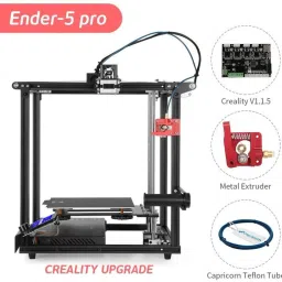 creality Ender-5 Pro 3d printer Cubic-constructure 3d printer kit, dual Y-axis designed, silent motherboard included to avoid noise occurs, together with a removable platform, these features help unlock the uninterrupted printing of 100% filament feed in-out.| Build Volume 220 x 220 x 300mm 3D Printer image 2
