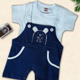 BAESD Infants Printed Cotton Dungaree With T-Shirt-21