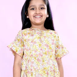 KiddoPanti Floral Printed Georgette Blouson Top-37