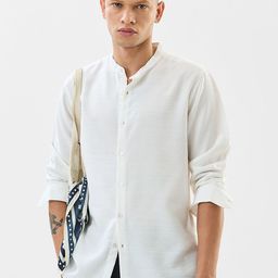 Snitch Slim Fit Horizontal Stripes Formal Shirt-image-60