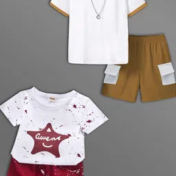 HELPOM Unisex Kids Printed T-shirt with Shorts-picture-43