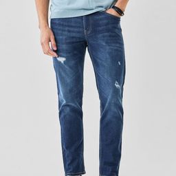 Snitch Men Dark Blue Mid-Rise Slim Fit Jeans-picture-44
