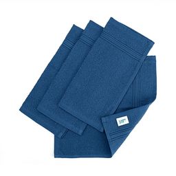 The Happy Pod 4 Piece Blue 380 GSM High Absorbent 100% Cotton Face Towels-23