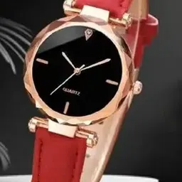 LAKSH Unisex Dial & Leather Straps Analogue Watch MG Leather Red AvWS-picture-12