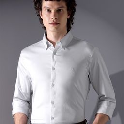 Beyoung Men Spread Collar Solid Formal Shirt-image-96