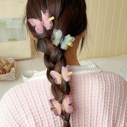 LYTIX Girls Set Of 12 Assorted Movable Butterfly Hair Clips image 4