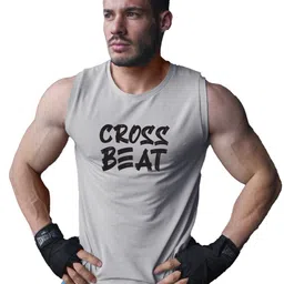 3Colors Printed Dri-FIT Sleeveless Activewear Gym Vest VEST-CCUT-CROSSBEAT-GREY_M-image-39