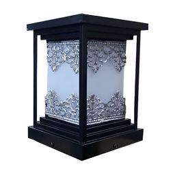 DENICRAAS Black & White Textured Square Shaped Outdoor Lamp-27