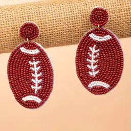 Crunchy Fashion Artificial Beaded Oval Shaped Drop Earrings-image-73