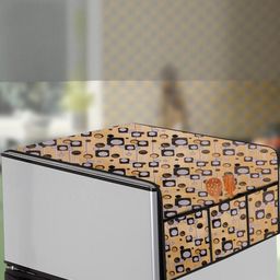 The Furnishing Tree Beige Printed Refrigerator Cover-image-53