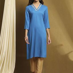 Biba Women Flared Sleeves Anarkali Kurta-image-23