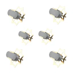 Indianshelf 6-Pcs Grey Oval Stone Oval Knobs-9