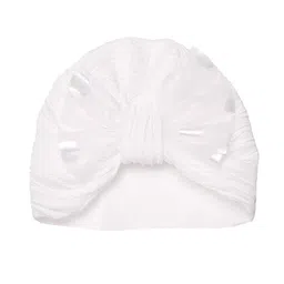 THE LITTLE LOOKERS Unisex Soft Hosiery Turban Bow Knot Cap-28