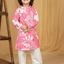 Cutiekins Boys Floral Printed Regular Kurta with Pyjamas-image-32