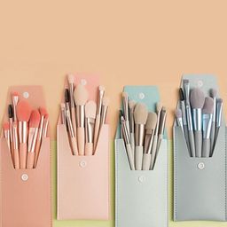 zemglam Set Of 8 Pcs Makeup Brushes with 1Pc Nail Cleaning Brush & 1 Foundation Brush-18