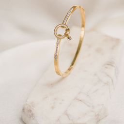 ARTKLIM Women Gold-Plated Bangle-Style Bracelet-11