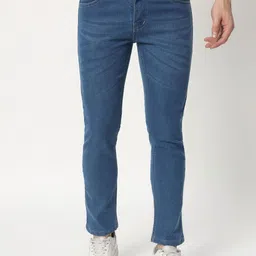 ANGERHOOD Men Slim Fit Mid-Rise Light Fade Jeans-picture-45