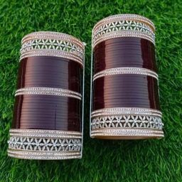 Chura king Set Of 56 Zircon Studded Bangle-image-64