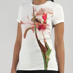 Ted Baker Women Floral Printed Slim Fit T-shirt-image-13