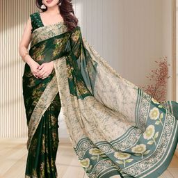 SUPERLAXMI Floral Printed Pure Chiffon Saree-picture-40