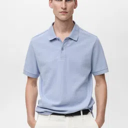 MANGO MAN Polo Collar Pure Cotton T-shirt-51
