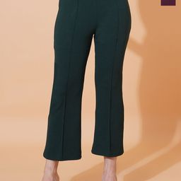 Mast & Harbour Women Pack of 2 Solid Comfort Regular Fit Mid-Rise Pleated Trousers-picture-18