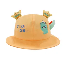 JENNA Unisex Kids Yellow Embroidered Bucket Hat-image-55