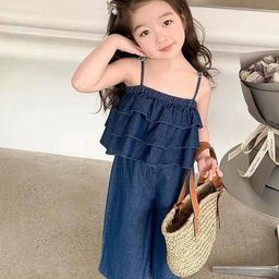 StyleCast x Revolte Girls Shoulder Straps Pure Cotton Top With Trousers-image-84