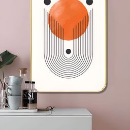 Livin'luxe White & Orange Colored Printed Wall Art-picture-32