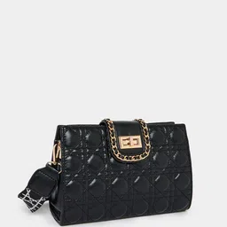 Women Quilted Buckle Embellished Hand Bag-26