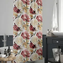 ArtzFolio Yellow & Red Printed Waterproof Shower Curtain-image-65