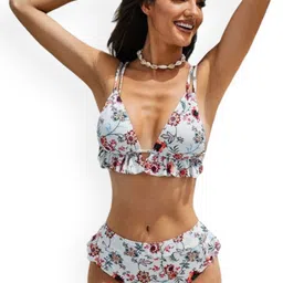 ANGEL CROSHET Floral Printed Swim Bikini Set-image-80