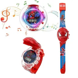 SWADESI STUFF Unisex Kids Printed Dial & Straps Digital Multi Function Automatic Watch 3D SPIDERMAN-3