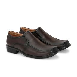 Azzaro Black Men Leather Formal Slip-Ons Shoes-image-8
