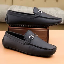 Thivim Men Leather Formal Loafers-image-84