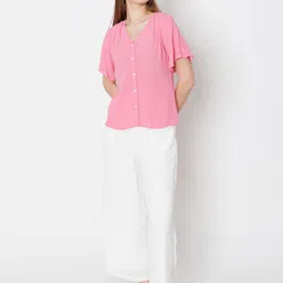 Zink London Women Solid Regular Fit Top-image-27