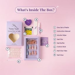 GLOW CUPID Set Of 24 Reusable Press On Nails Kit - Shimmering Elegance image 2