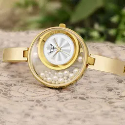 WHITE BIRD Women Embellished Dial & Bracelet Style Straps Analogue Watch 5099 Gold-picture-8
