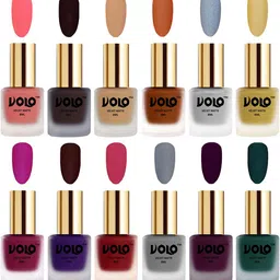 VOLO Set Of12 Velvet Matte Nail Polish - 8 ml Each-image-1